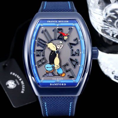 Franck Muller Vanguard Yachting V45 Dark blue steel case Diameter 44mm watch